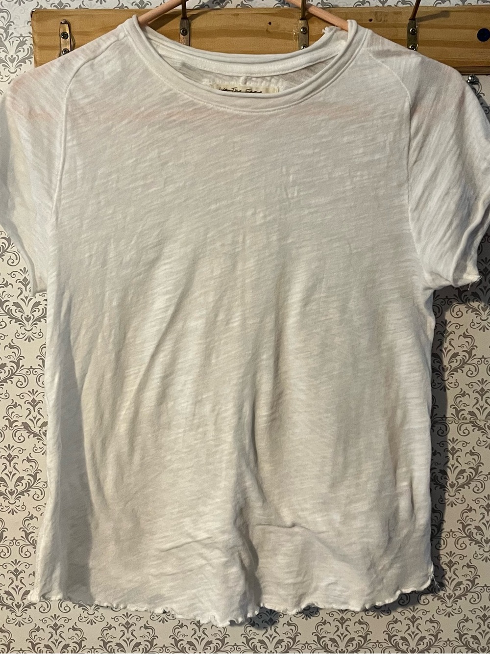 Free people white tee medium NWOT